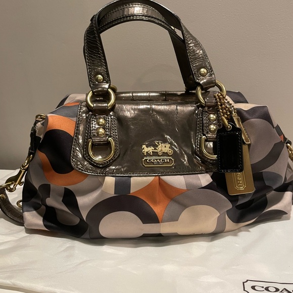 Y2K Coach limited edition Madison Graphic Op Art Sabrina Satchel Shoulder bag - Picture 1 of 8